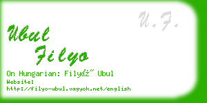 ubul filyo business card
